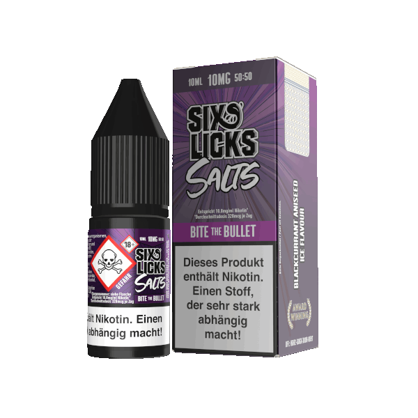 Six Licks - Bite The Bullet - Nikotinsalz Liquid