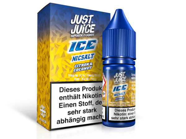 Just Juice - Citron &amp; Coconut Ice - Nikotinsalz Liquid