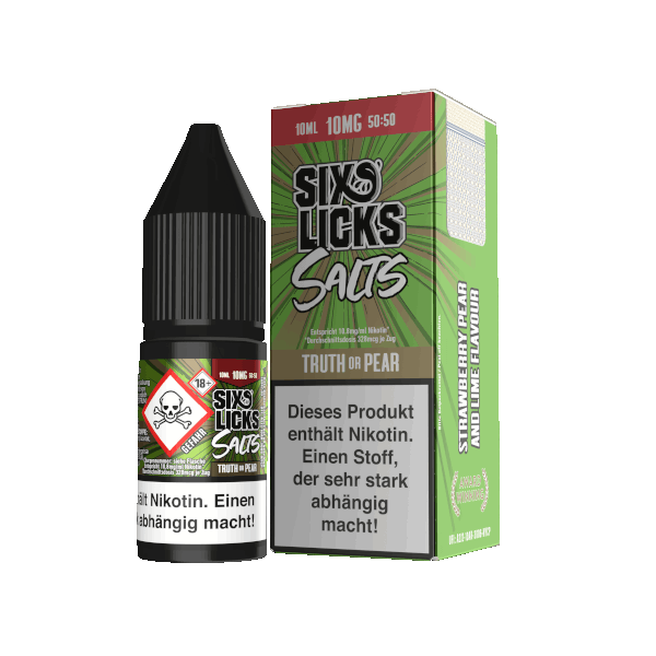 Six Licks - Truth or Pear - Nikotinsalz Liquid