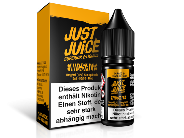 Just Juice - Mango &amp; Passion Fruit - Nikotinsalz Liquid