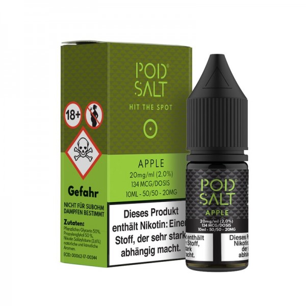 Pod Salt Apple 10ml 20mg Liquid