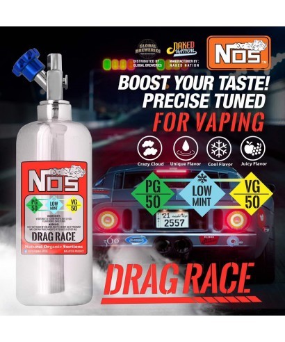 NOS Drag Race E-Liquid 50ml Overdosed - by Naked Nation