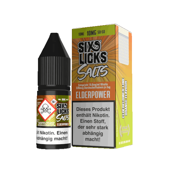 Six Licks - Elderpower - Nikotinsalz Liquid
